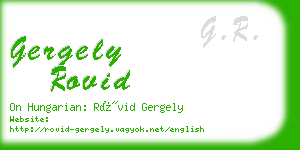 gergely rovid business card